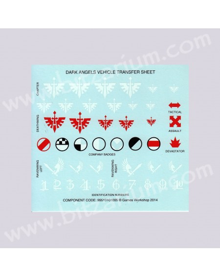 Dark Angels Vehicles - Transfer Sheets