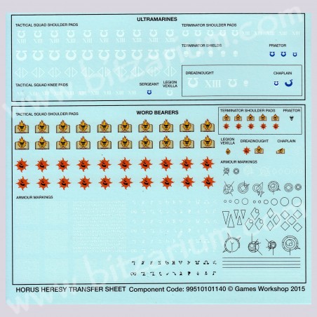 Ultramarines Horus Heresy - Transfer Sheets
