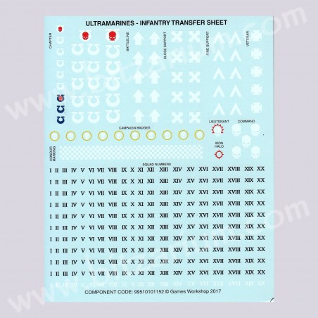 Ultramarines Infantry - Transfer Sheets