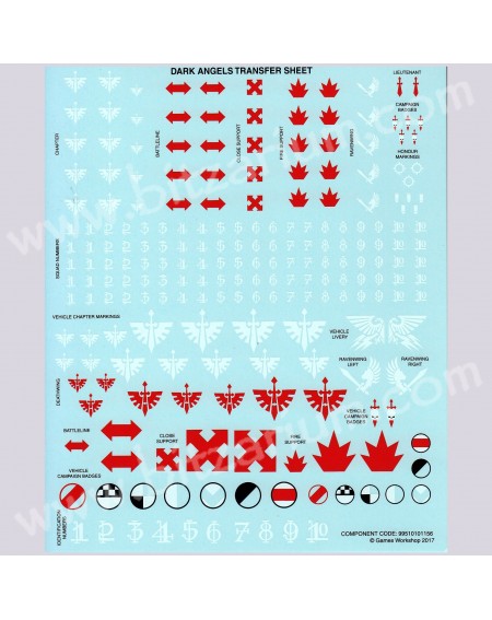Dark Angels 2 - Transfer Sheets