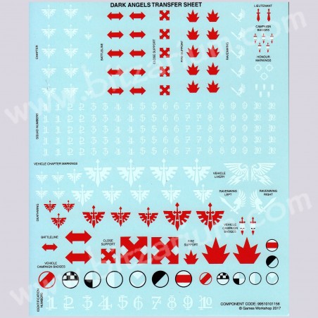Dark Angels 2 - Transfer Sheets
