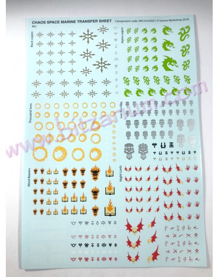 Chaos Space Marines 3 - Transfer Sheets