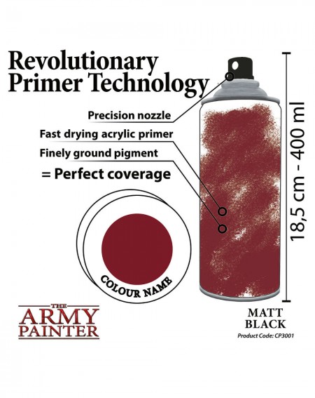 Matt Black Base Primer - Army Painter