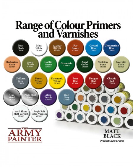 Matt Black Base Primer - Army Painter