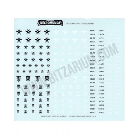 Necromunda Enforcer Patrol - Transfer Sheets