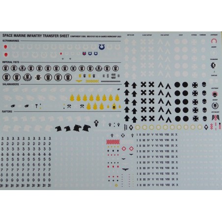 Spaces marines infantry - Transfer Sheets