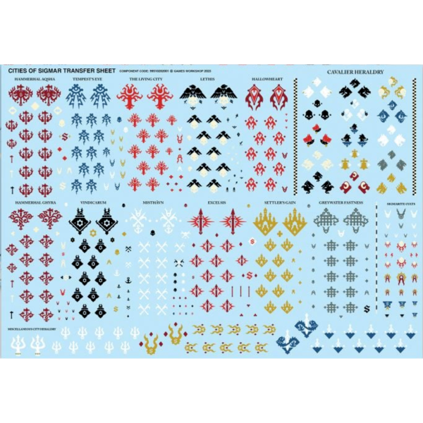 Cities Of Sigmar - Transfer Sheets