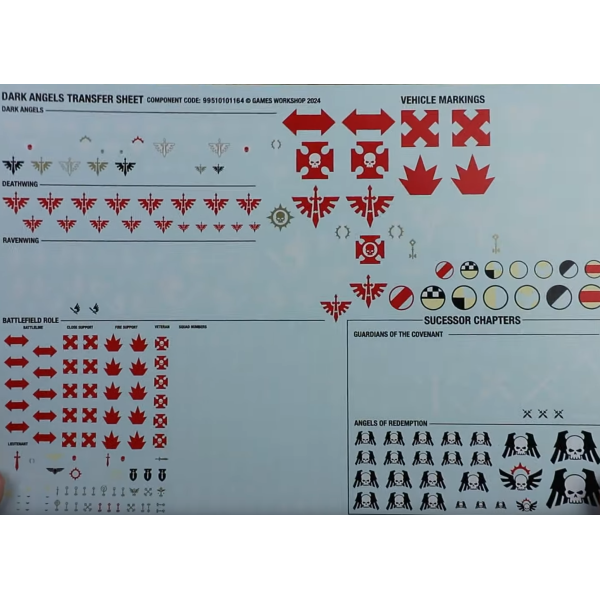 Dark Angels 2024 2 - Transfer Sheets