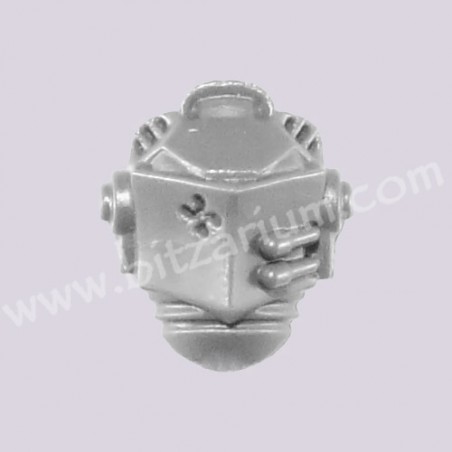 Helmeted Head 2 - Grey Knights Paladins Squad
