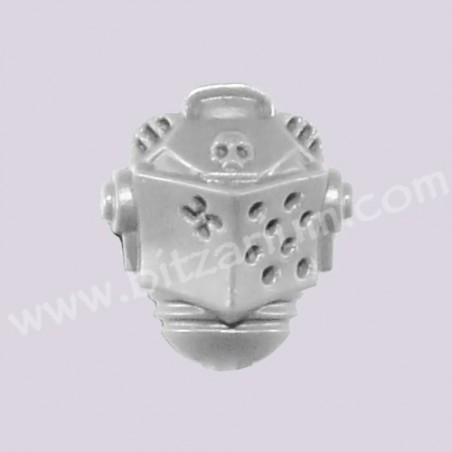 Helmeted Head 3 - Grey Knights Paladins Squad