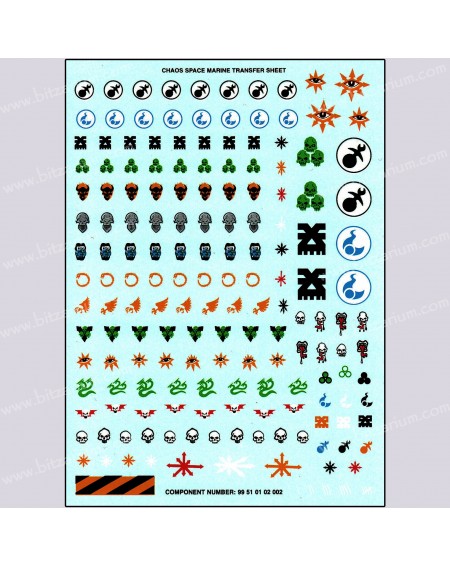 Chaos Space Marines Transfer Sheet